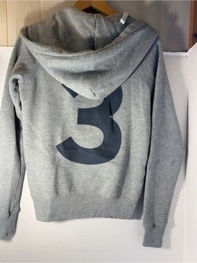 Vintage Jack Wills Gray Zip-Up Hoodie with Navy Logo and Union Jack